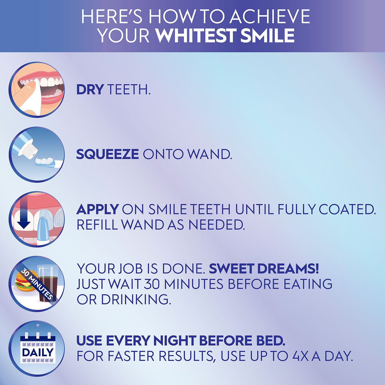 Oral-B 3DWhite Daily Whitening Serum Overnight Freshness Tilbehør Blå | NO_OB74511