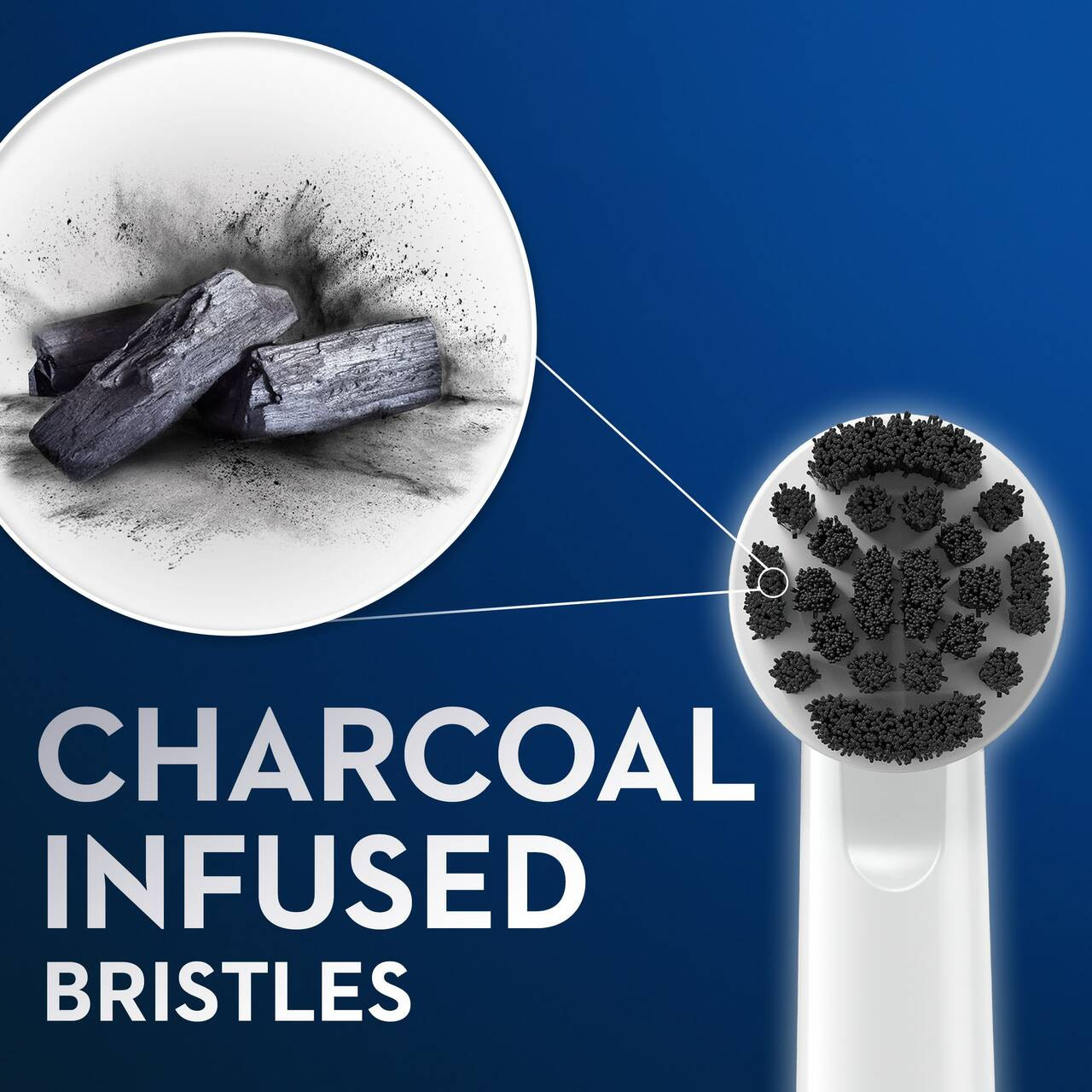 Oral-B Charcoal bristles Andre børstehoder Grå | NO_OB33566