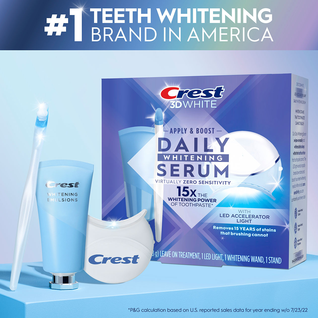 Oral-B Crest 3DWhite Daily Whitening Serum with LED Tilbehør Lyse | NO_OB74754