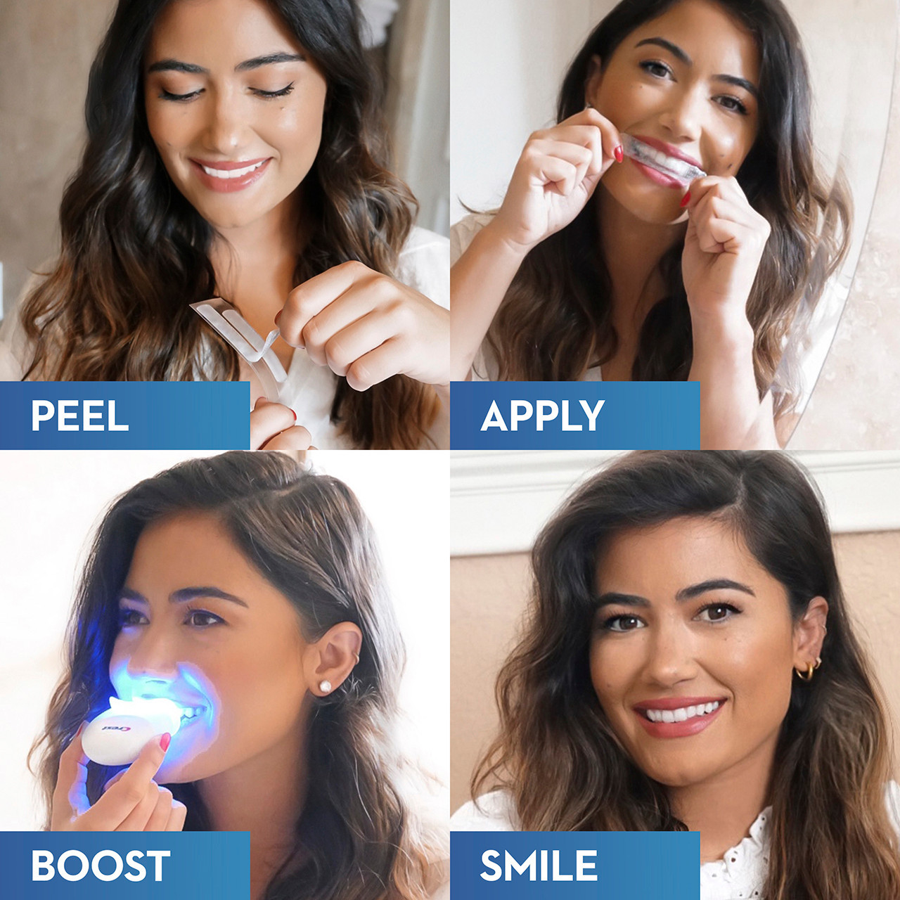 Oral-B Crest 3DWhitestrips Dental Whitening Kit 1 Hour Express + LED Tilbehør Lyse | NO_OB70361