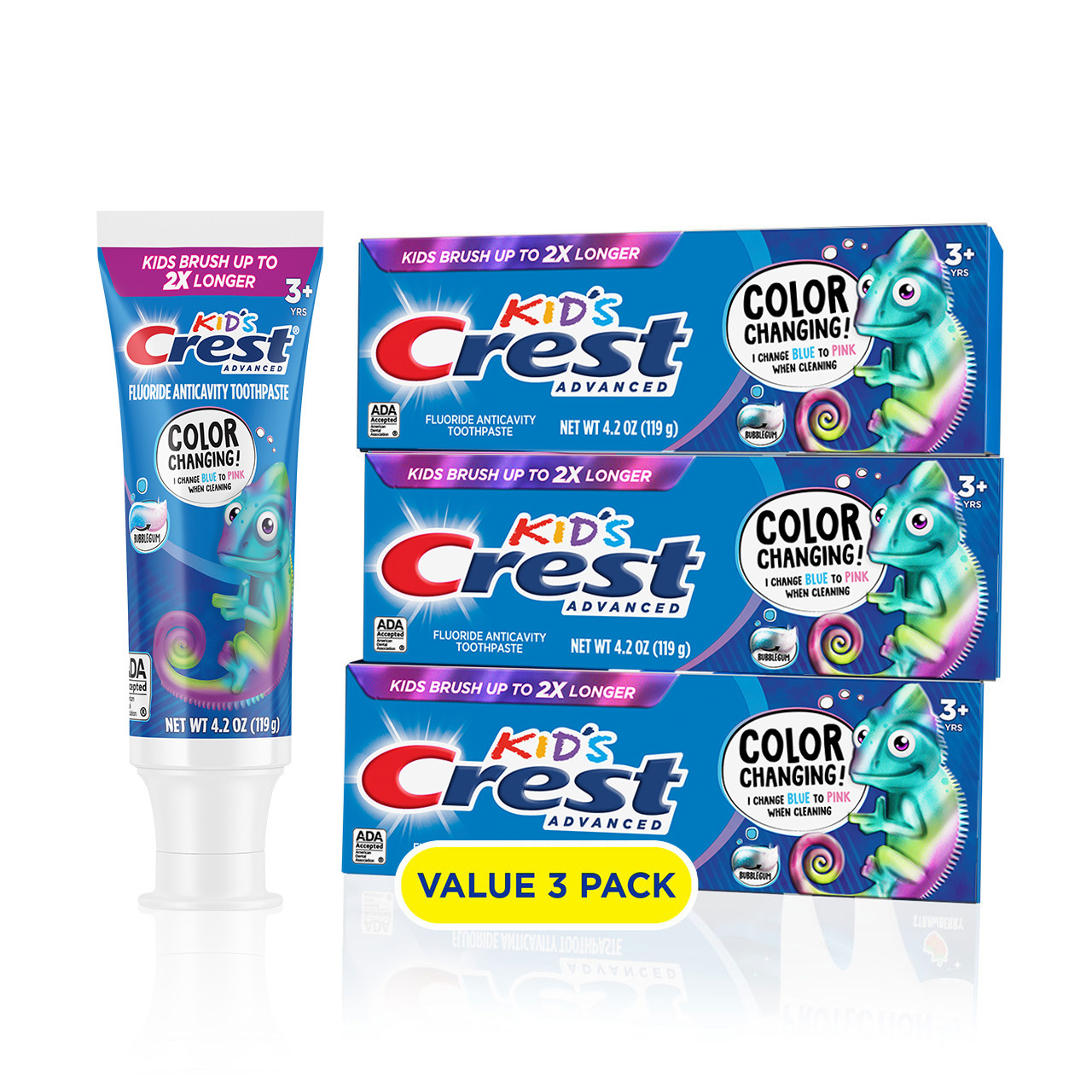 Oral-B Crest Kids Enamel + Cavity Protection Bunter Hvite Blå | NO_OB82271