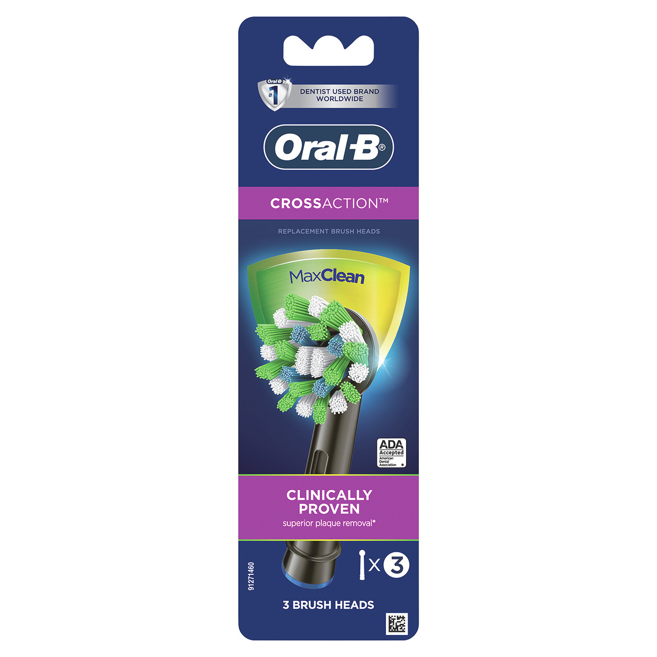 Oral-B CrossAction Andre børstehoder Svarte | NO_OB42126