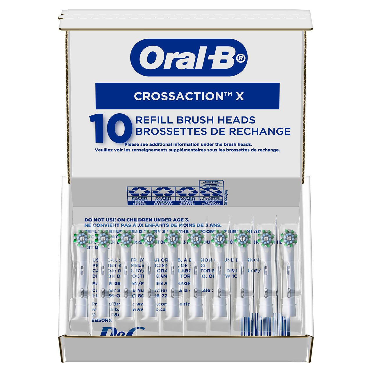 Oral-B CrossAction X-Filament Andre børstehoder Blå | NO_OB85749