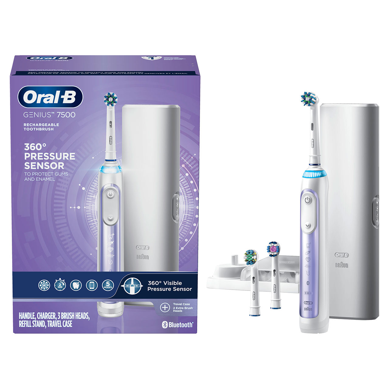 Oral-B Genius 7500 Rechargeable Genius-serien Lilla | NO_OB98448