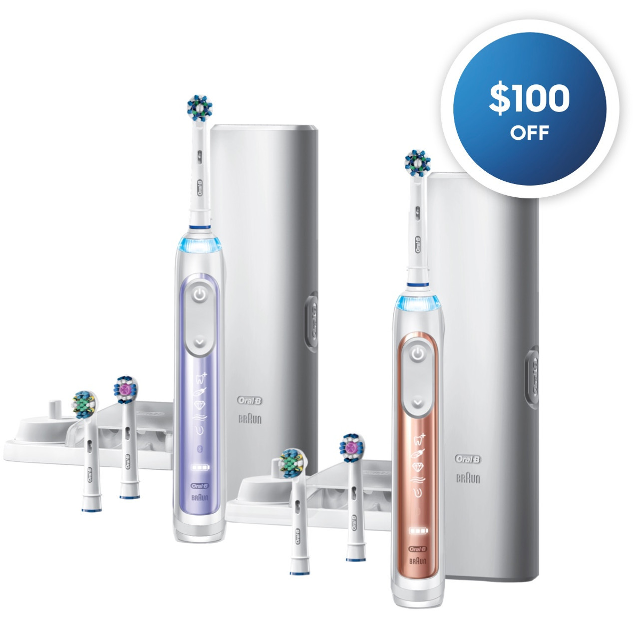 Oral-B Genius 7500 Rechargeable Genius-serien Lilla Rosa Gull | NO_OB54296