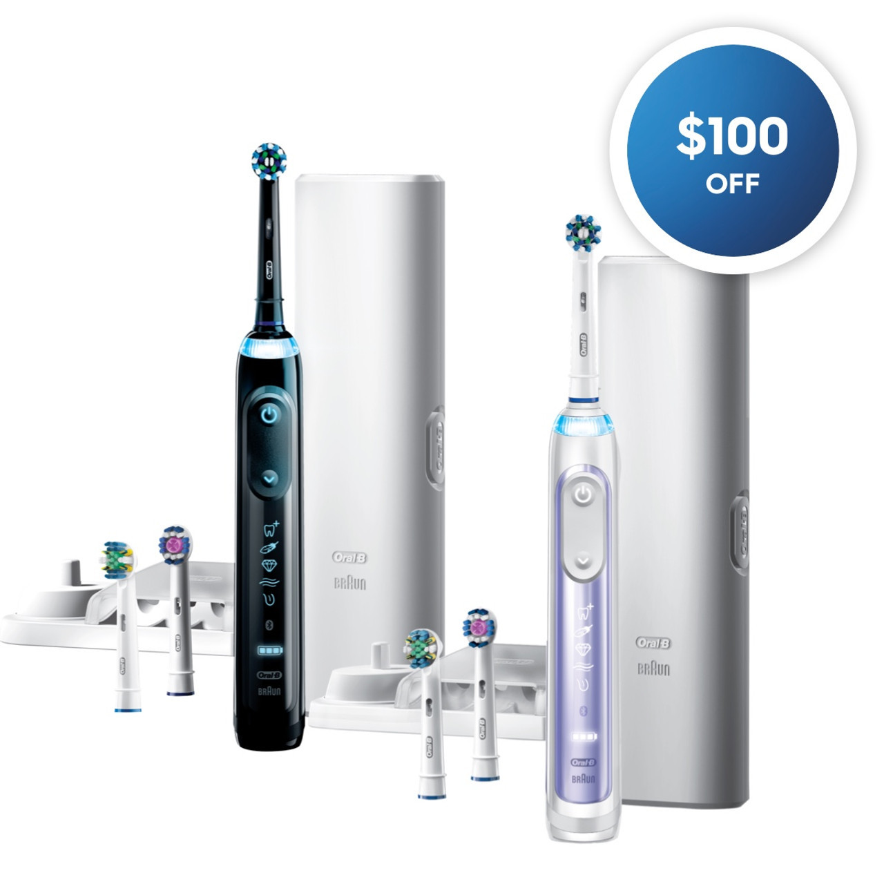 Oral-B Genius 7500 Rechargeable Genius-serien Svarte Lilla | NO_OB80807