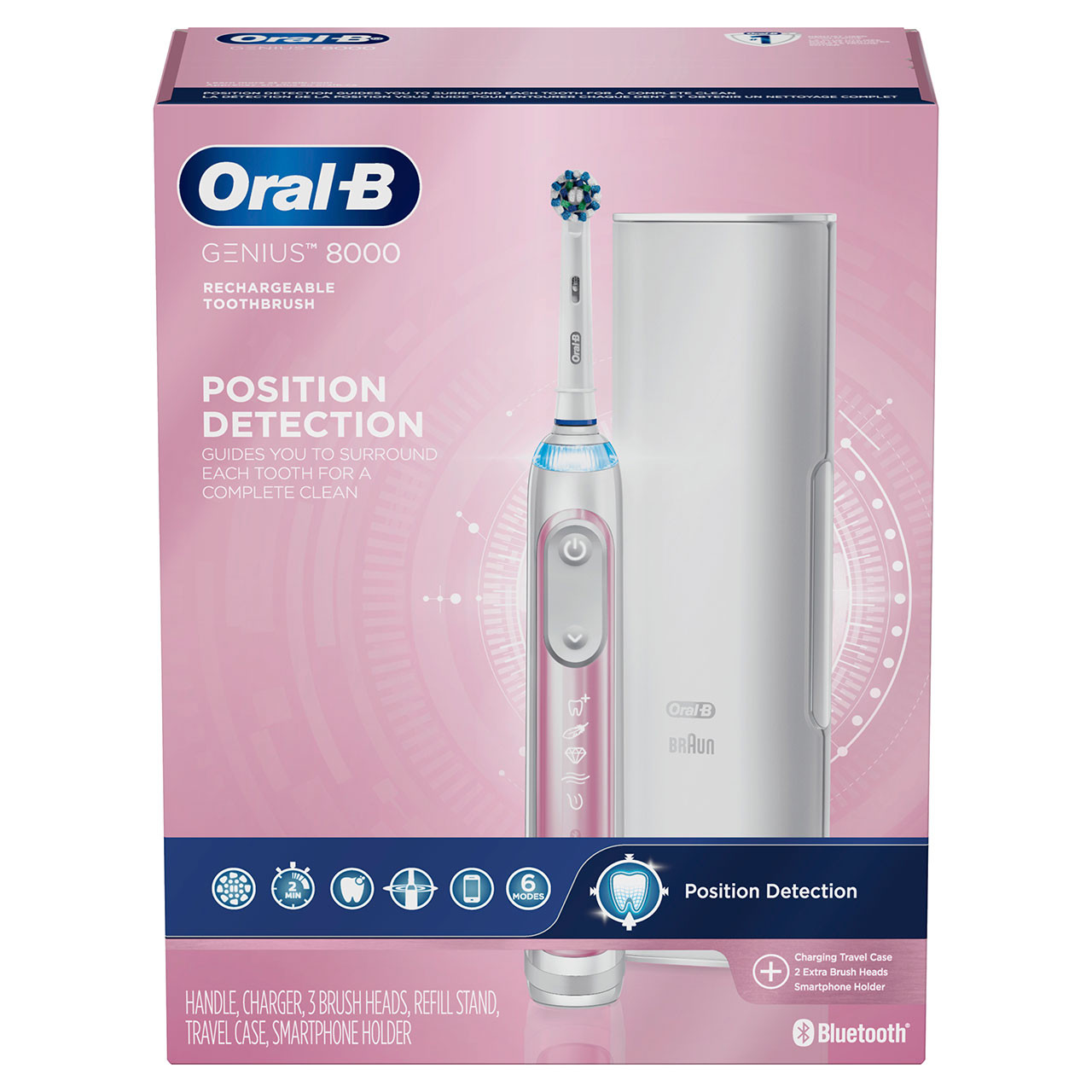 Oral-B Genius 8000 Rechargeable Genius-serien Rosa | NO_OB64193