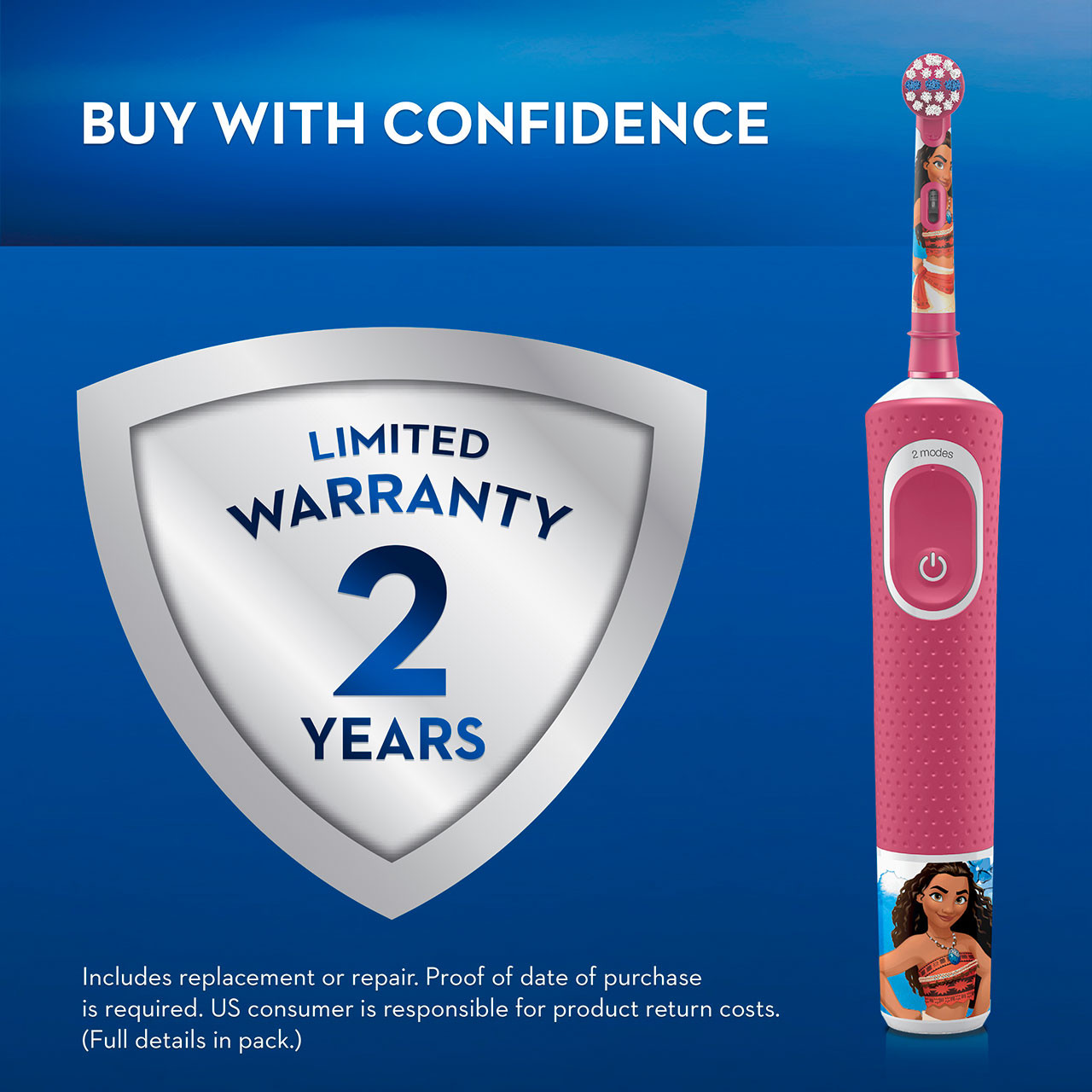 Oral-B Kids Princess Moana Bunter Rød | NO_OB50671