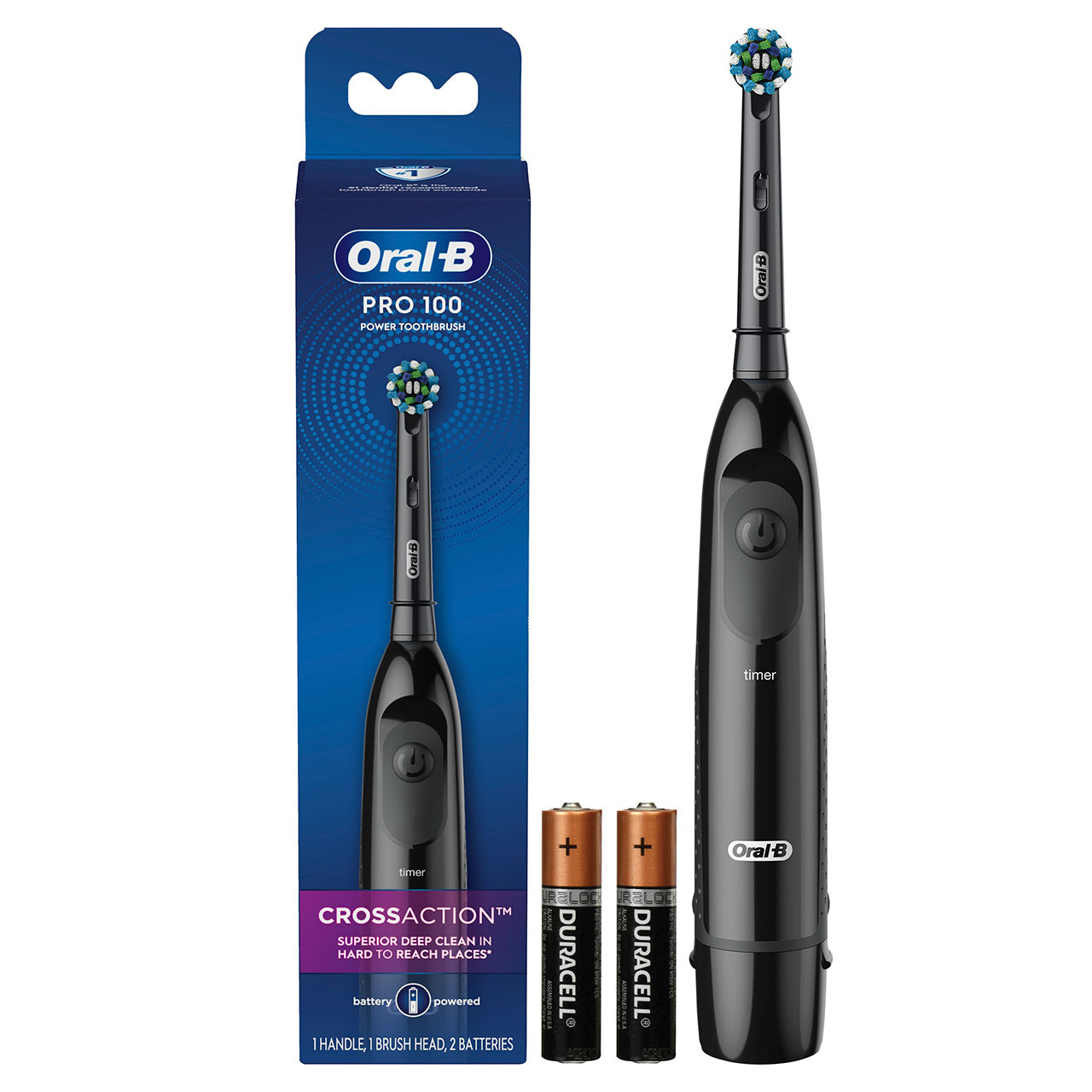 Oral-B Pro 100 Crossaction Pro-serien Svarte | NO_OB89682