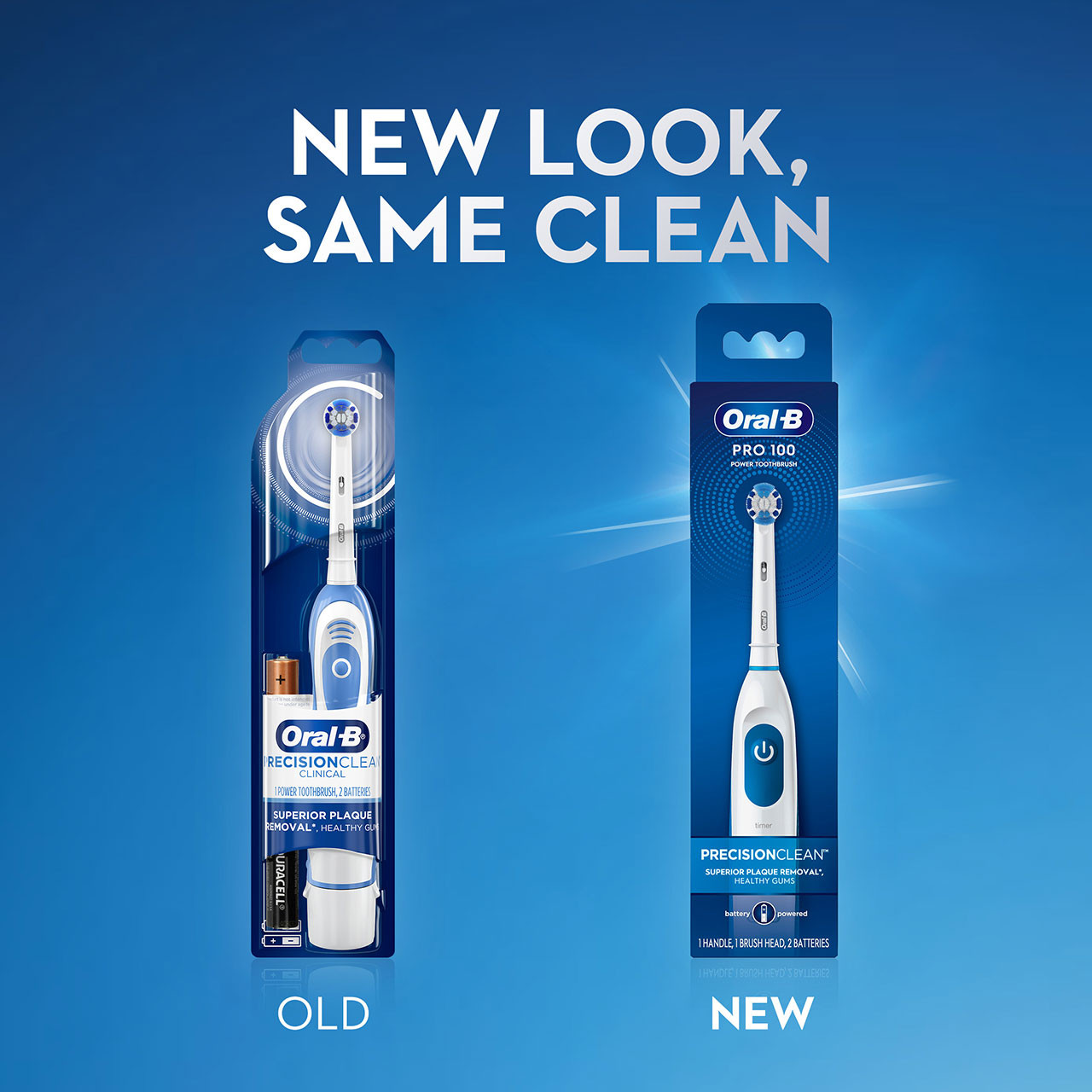 Oral-B Pro 100 Precision Clean Pro-serien Hvite Blå | NO_OB38275