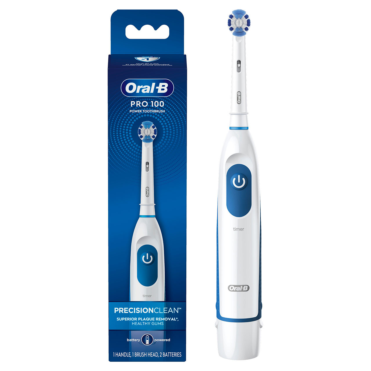 Oral-B Pro 100 Precision Clean Pro-serien Hvite Blå | NO_OB38275