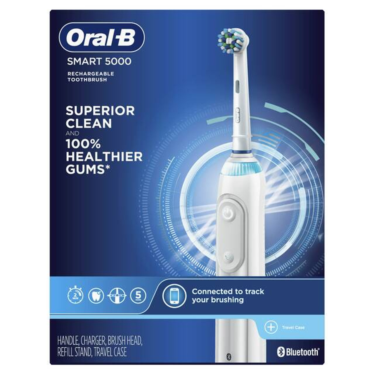 Oral-B Smart 5000 with Bluetooth Smart-serien Hvite | NO_OB84038