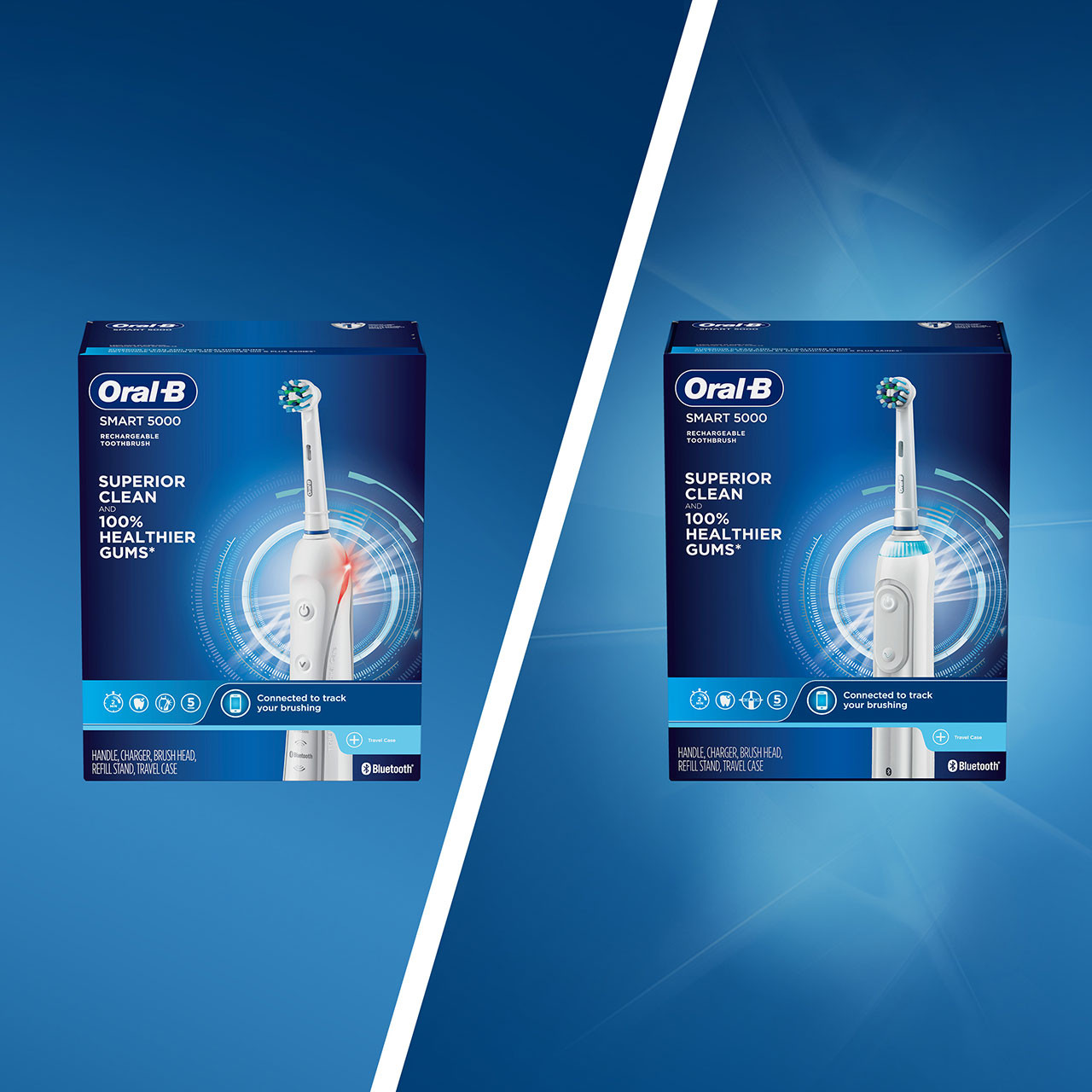 Oral-B Smart 5000 with Bluetooth Smart-serien Hvite | NO_OB84038