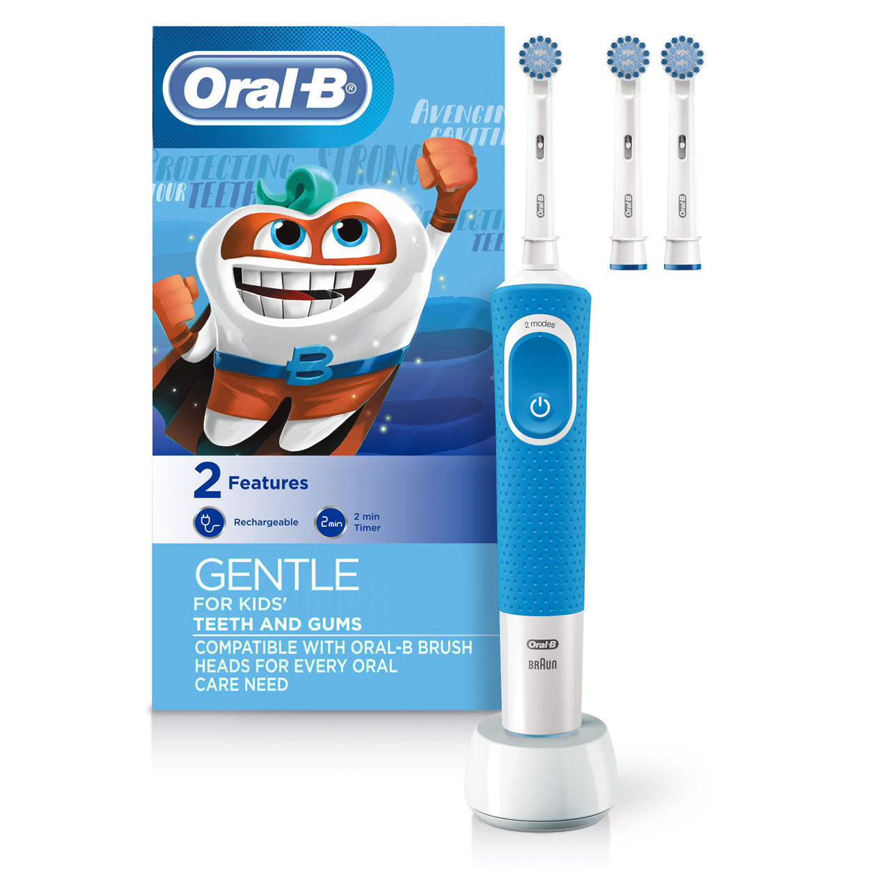 Oral-B Supertooth Kids Bunter Blå | NO_OB88829