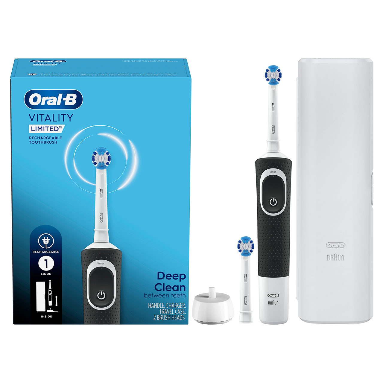 Oral-B Vitality Limited Rechargeable Pro-serien Hvite Svarte | NO_OB78238