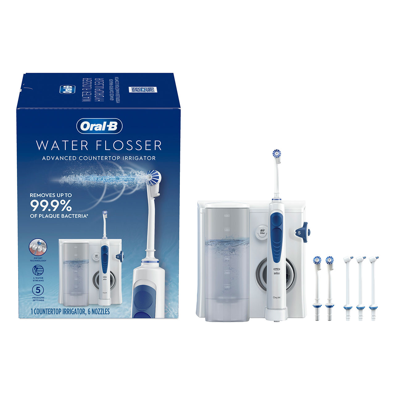 Oral-B Water Flosser Advanced Countertop Irrigator Tilbehør Hvite | NO_OB33852