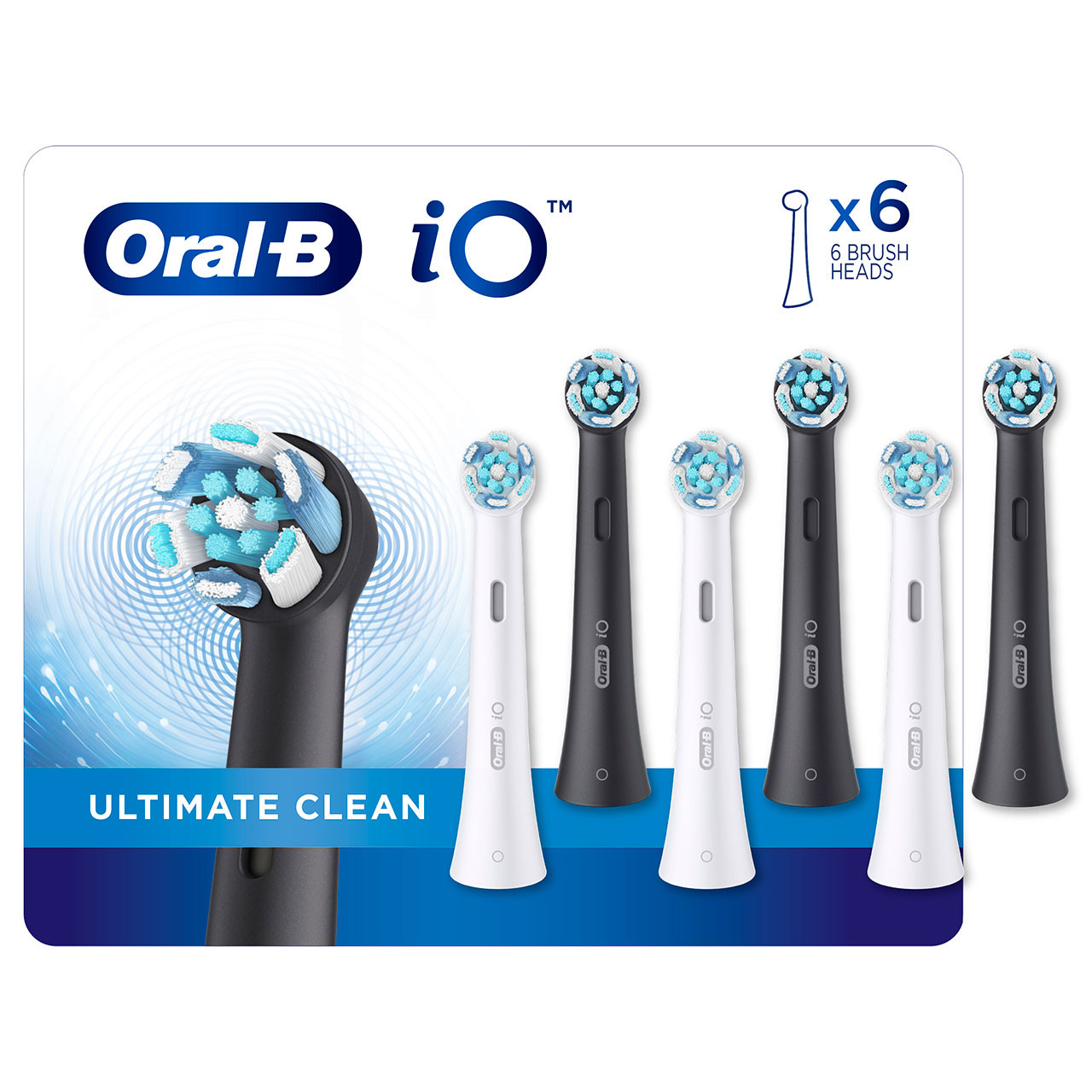 Oral-B iO Ultimate Clean iO børstehoder Hvite Svarte | NO_OB12245