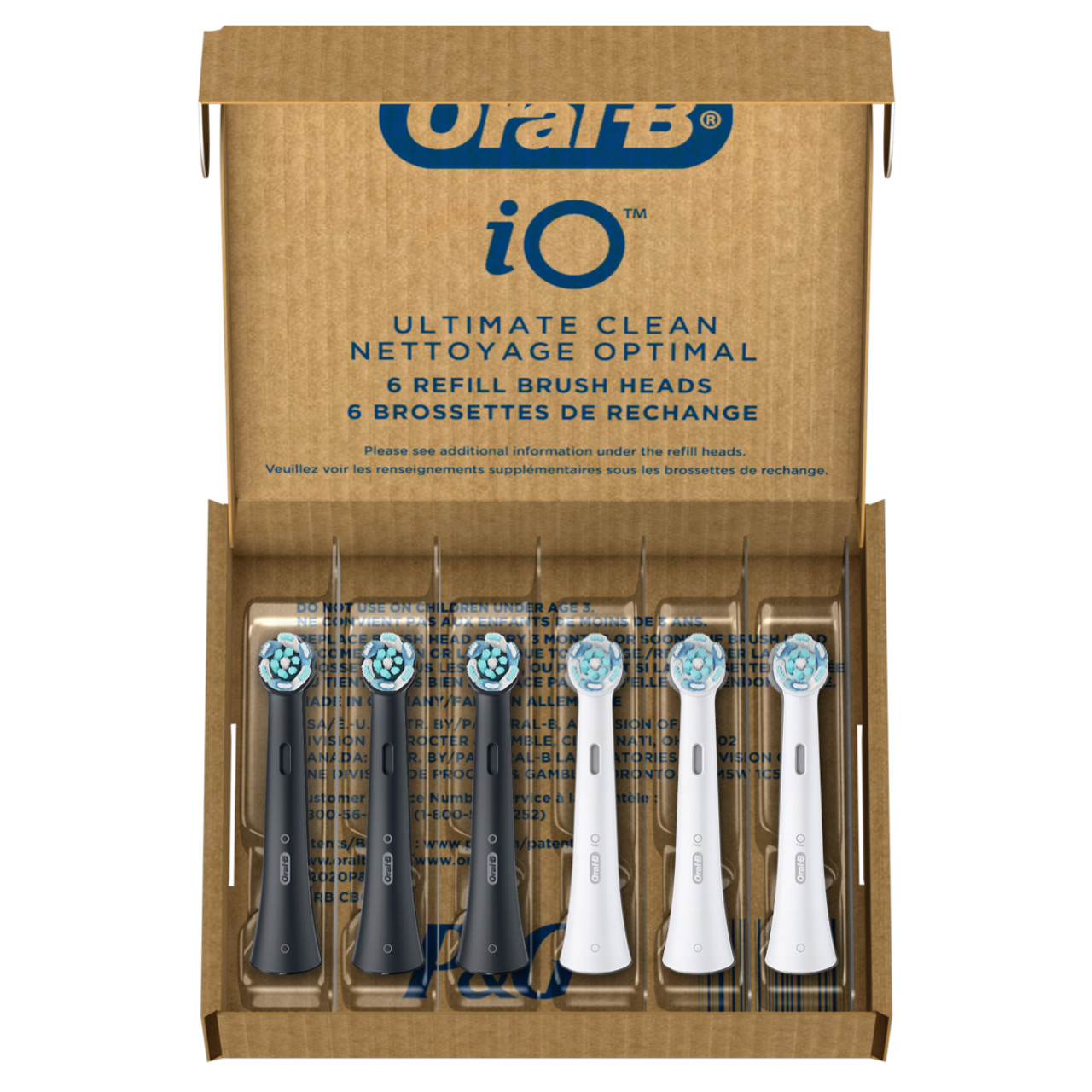 Oral-B iO Ultimate Clean iO børstehoder Hvite Svarte | NO_OB12245